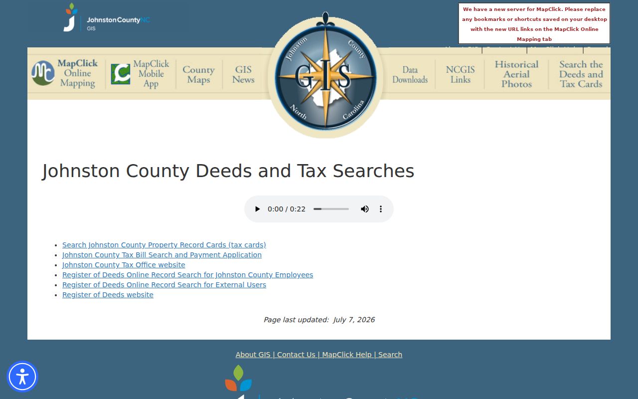 Johnston County people search GIS and deed links
