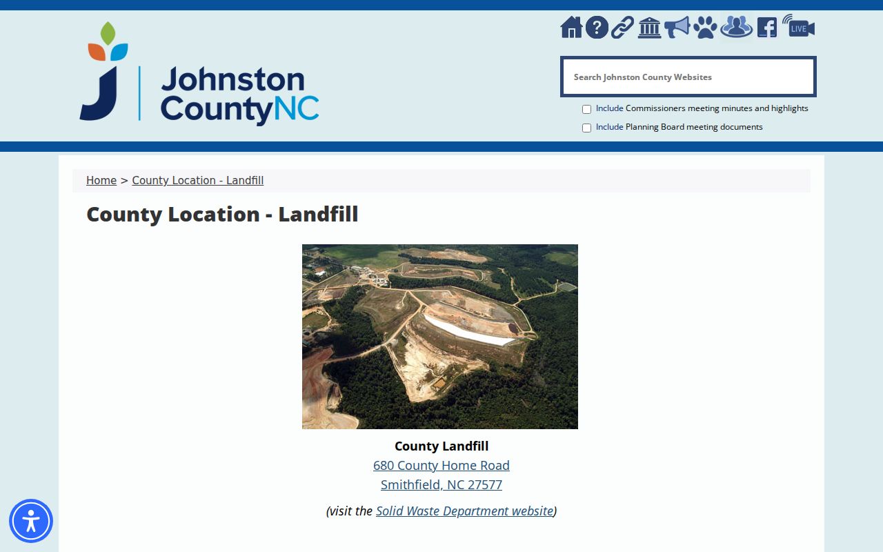 Johnston County people directories page for county departments and employee contacts