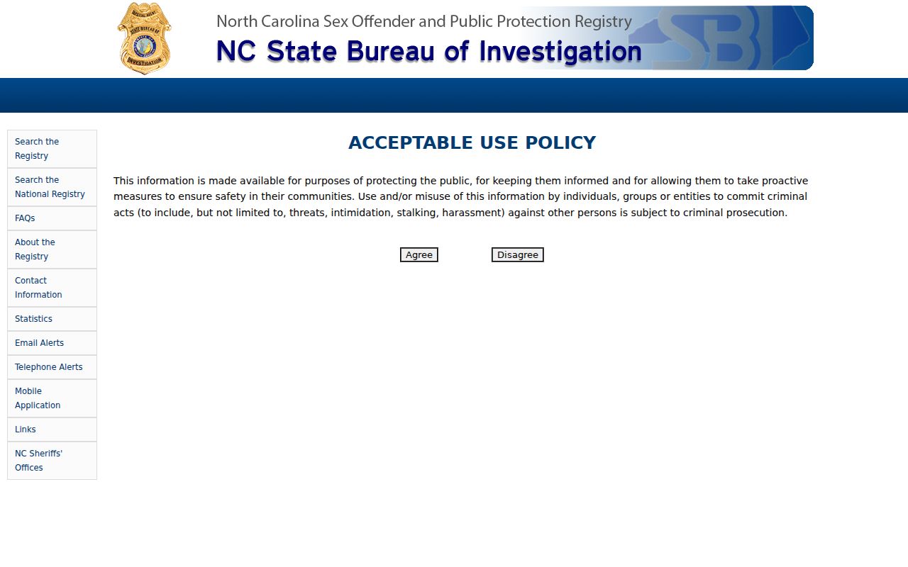 Johnston County public records state offender registry