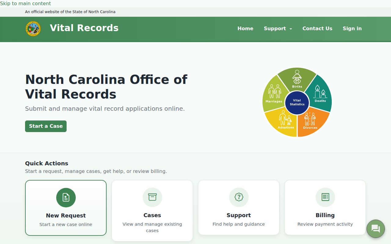 Johnston County public records vital record service choices