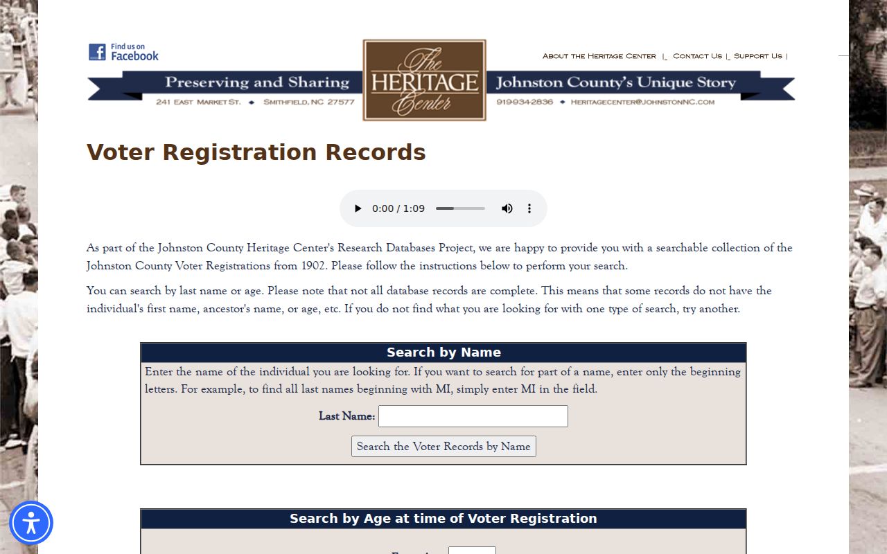 Johnston County voter records search for the historical 1902 register